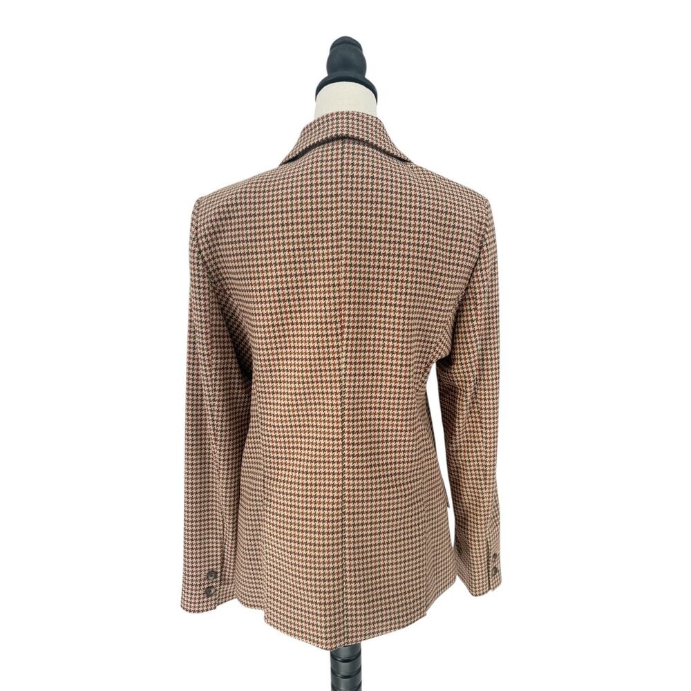 L'agence Chamberlain Tailored Blazer Tan Brown Preppy Plaid Jacket Size 8 NWT - Picture 13 of 15